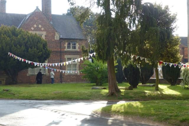 Bunting abounds at the festival.