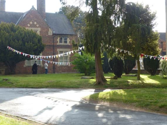 Bunting abounds at the festival.