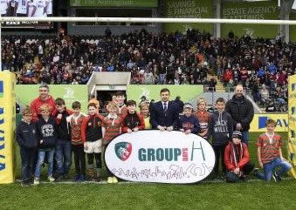 Market Rasen & Louth youngsters at Welford Road.