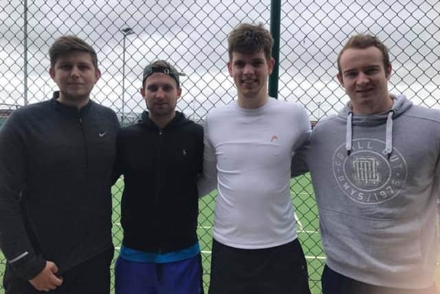 The Men's Aegon team of Lewis Fisher, Dion West, Joe Allinson and Ed Spilman. v2mg25J1Th4AV-L3sS3u