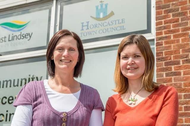 In charge: Horncastles new town clerk Amanda Bushell (right) and assistant Michelle Noss. Photo: John Aron