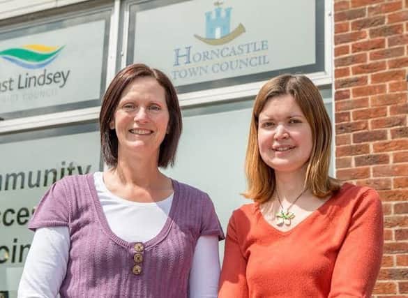In charge: Horncastles new town clerk Amanda Bushell (right) and assistant Michelle Noss. Photo: John Aron