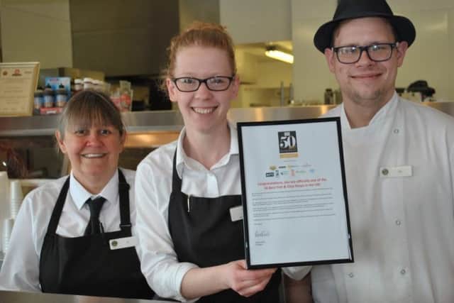 Jo Scarborough, Rachel Tweedale and Lee Cook at The Elite's Sleaford restaurant. EMN-171205-180958001