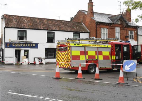 Fire at Codfather fish and chip shop, Kirton.