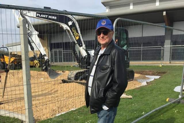 Stuart Pickering, pictured at the Louth skate park construction site shortly before he passed away.