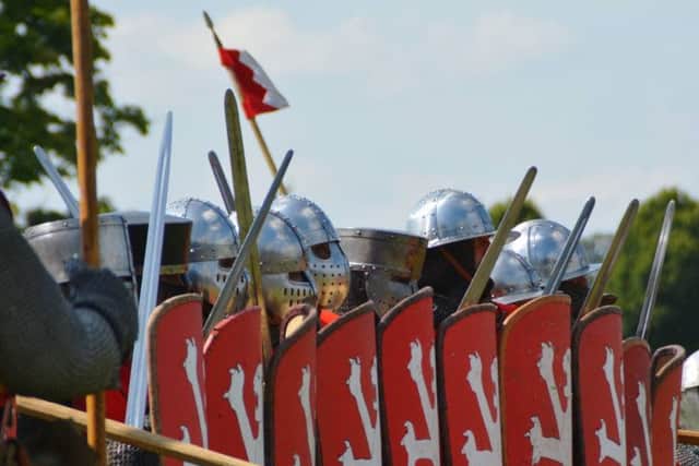 Preparing for battle at Lincoln Castle