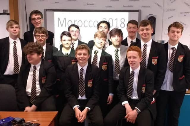 Travis Cullum (second from right back row) with other pupils taking part in Outlook Expeditions. EMN-170522-091951001