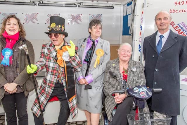 Victoria Atkins, Peter Hill ('The Iconic Arty-Pole), Lisa Gabriel, Julie Speed and Jonathan Noble.