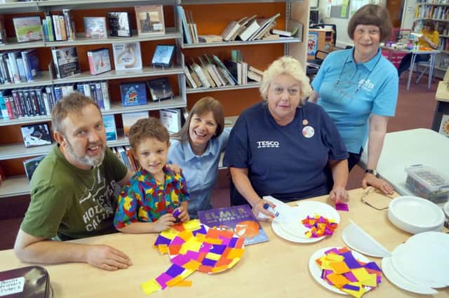 There's more to the library than just books: Eli Clarke enjoyed Elmer Day at Market Rasen Library EMN-170528-064419001