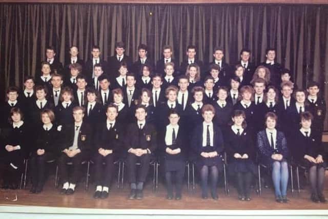 Reay for a reunion: The QEGS school year from 1987. Photo: Sarah Atherton