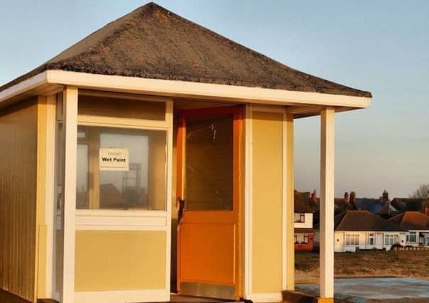 One of the damaged beach chalets that was recently refurbished in Mablethorpe. Repair work has now been undertaken and the chalet is now ready to hire out. Photo credit: Mablethorpe Photo Album.