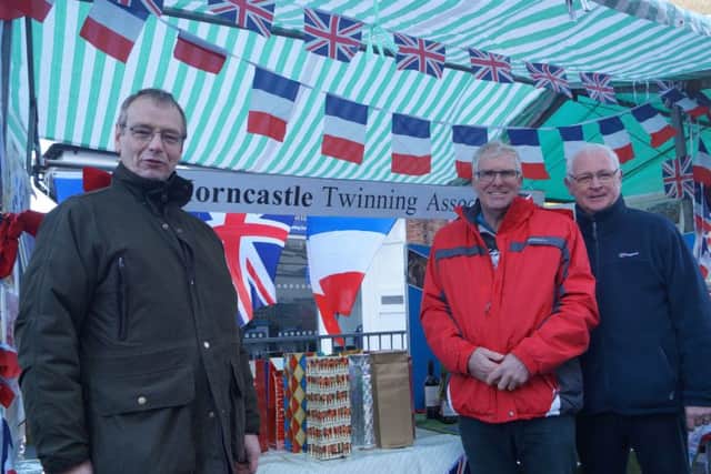 Members of the Horncastle Twinning Association on their stall at last year's Christmas market EMN-170524-153040001