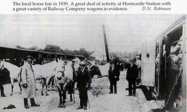 An archive picture of people arriving  for the Horse Fair . Photo: Horncastle History and Heritage  Society