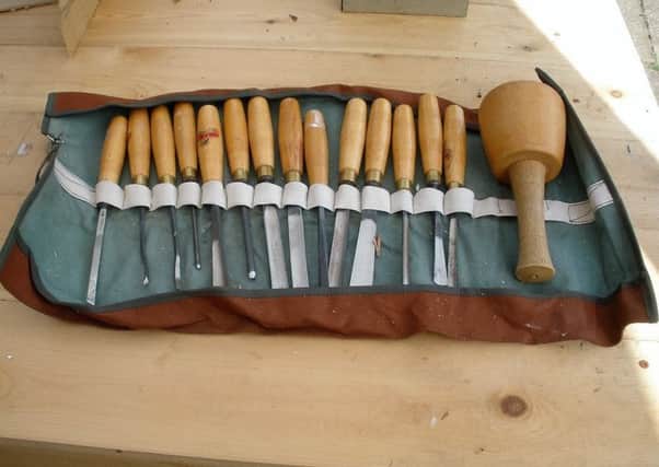 A donation of wood carving tools. EMN-170506-150003001