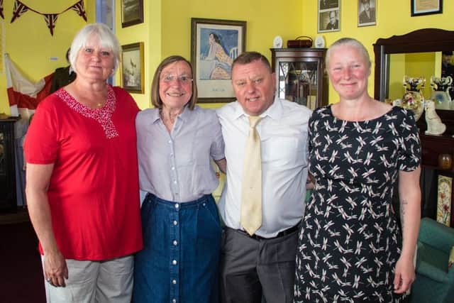 Mablethorpe In Bloom committee members. Chair Sue Sheekey, secretary Pat Locke , vice-chair Graham Cullen and treasurer Kath Barker.