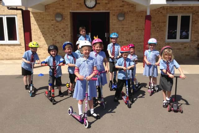 Scooter showdown day at William Alvey School, Sleaford.