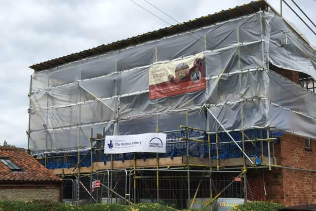 Restoration work at Mrs Smith's Cottage in Navenby.