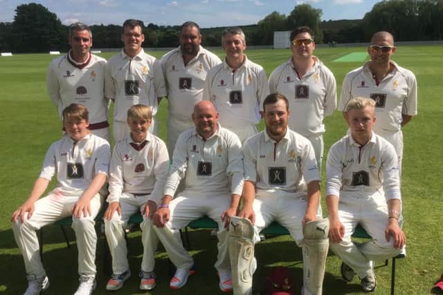 Back, from left, Dan Rankin, Luke Ford, Reg Koen, Lee Freeman, Henry Tye, Stewart West; front - Patrick Byrne, Alex Bell, Steve Wright (capt), Sam Marshall, Harry Cearnes EMN-170506-092434002