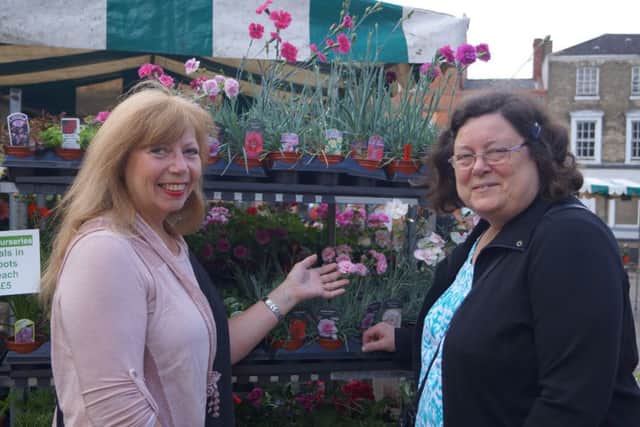.Patricia Ridger and Caroline Feit take their pick of the plants EMN-170406-173933001