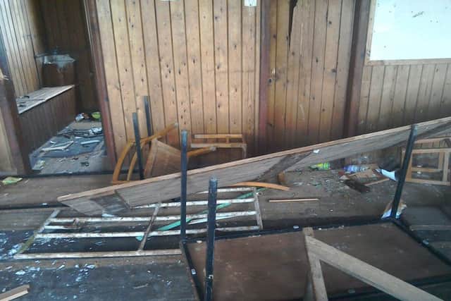 Just some of the damage said to be caused by vandals at Brocklesby Park Cricket Club pavilion.