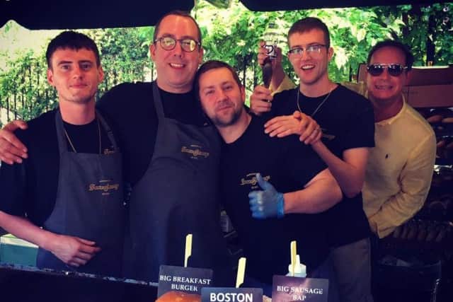 An image of the Boston Sausage staff at the Borough Market stall posted by the company to its Facebook page.