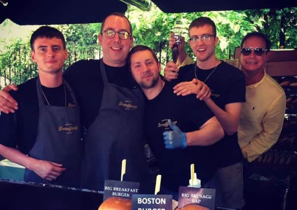 An image of the Boston Sausage staff at the Borough Market stall posted by the company to its Facebook page.