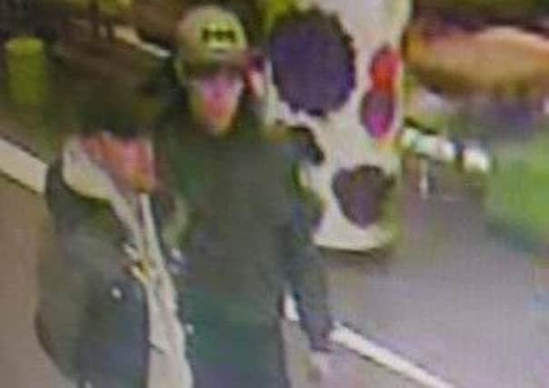 Police are looking to speak to these two men.