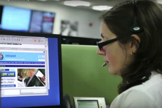 The Lincolnshire Police control room