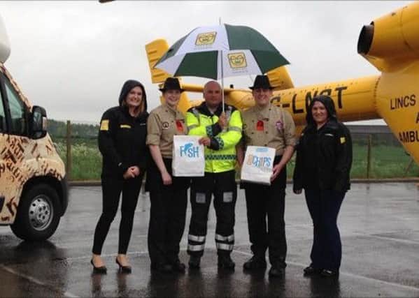 Mobile fish and chip shop Flipping and Frying pledges to support Lincs and Notts Air Ambulance. EMN-170506-171237001