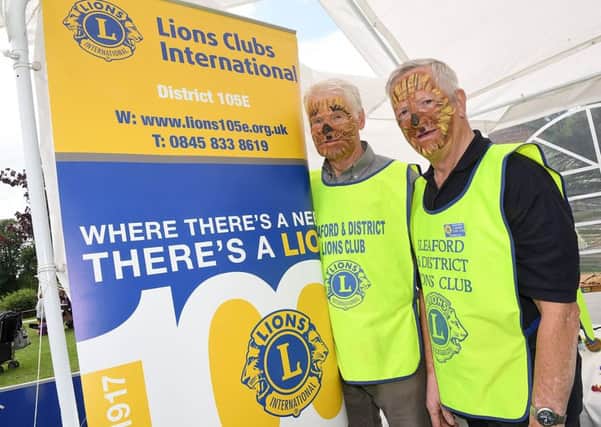 Sleaford Lions Picnic in the Park to mark centenary. L-R President of Sleaford and District Lions Club, Paul Whitworth with club member Stephen Hill. EMN-171206-125132001