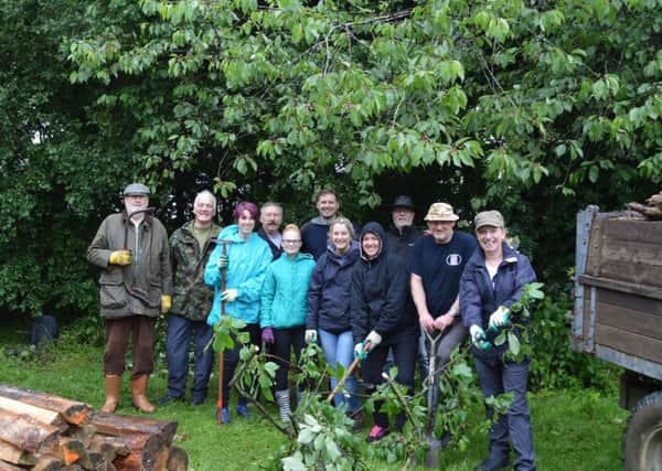 The team of local people and Lincolnshire Co-op staff during the clean-up.