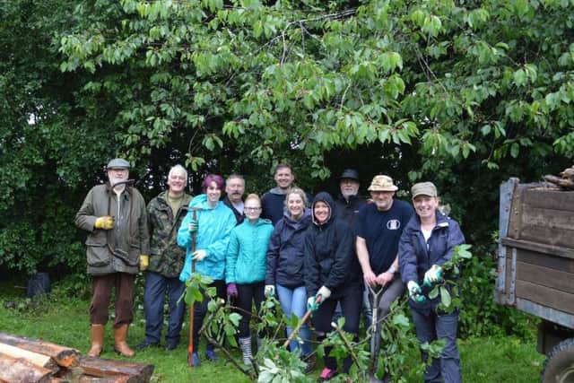 The team of local people and Lincolnshire Co-op staff during the clean-up.