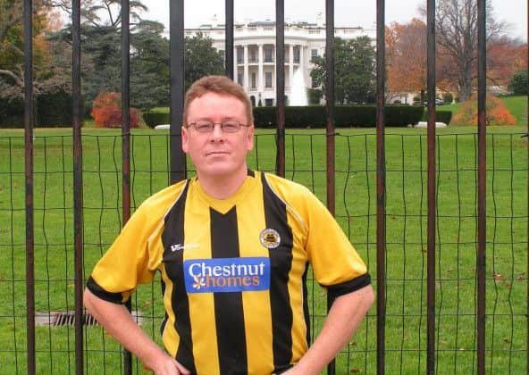 Outside the White House.