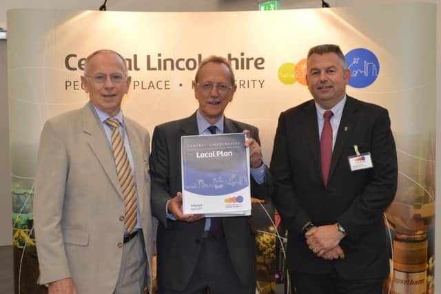 WLDC Leader Jeff Summers, City of Lincoln Council Leader Ric Metcalfe, and North Kesteven District Council Leader Richard Wright EMN-170619-122417001