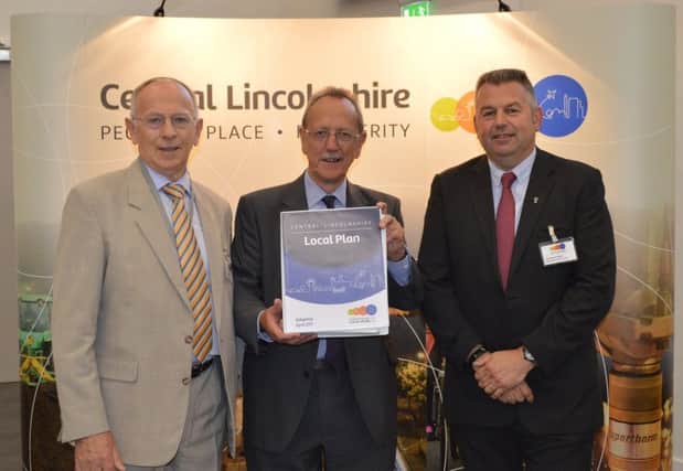 WLDC Leader Jeff Summers, City of Lincoln Council Leader Ric Metcalfe, and  North Kesteven District Council Leader Richard Wright EMN-170619-122417001