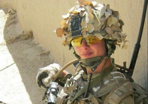 Sleaford soldier Myles Brown in full battle dress. EMN-171206-100446001