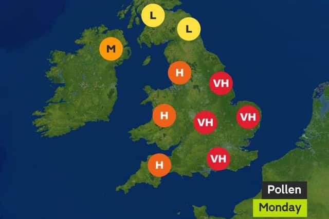 Met Office Pollen Count forecast