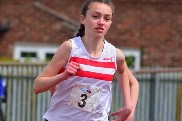 Evie has also been selected to represent Lincolnshire in the Anglian Schools Track and Field Championships on Sunday after becoming county under 15s girls 800m champion Picture: Graham Stephenson EMN-170613-084715002