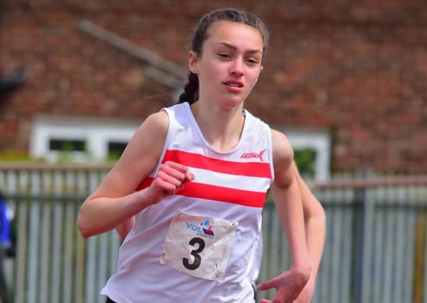 Evie has also been selected to represent Lincolnshire in the Anglian Schools Track and Field Championships on Sunday after becoming county under 15s girls 800m champion Picture: Graham Stephenson EMN-170613-084715002