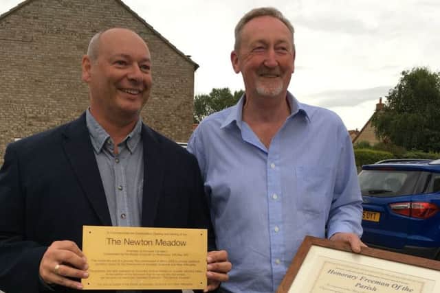 Chairman of Ancaster Parish Council David Sayer pictured with Coun Andrew Newton. EMN-170620-120330001