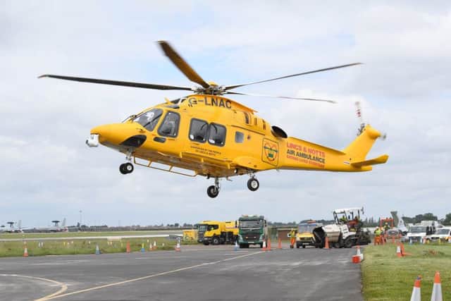 Launch of the new Lincs & Notts Air Ambulance at RAF Waddington. EMN-170613-164334001