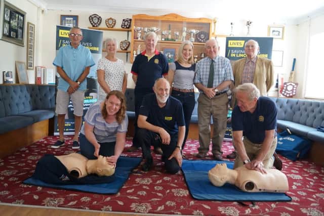 CPR training at Rase Park, organised by The Rotary Club of Market Rasen EMN-170626-140637001