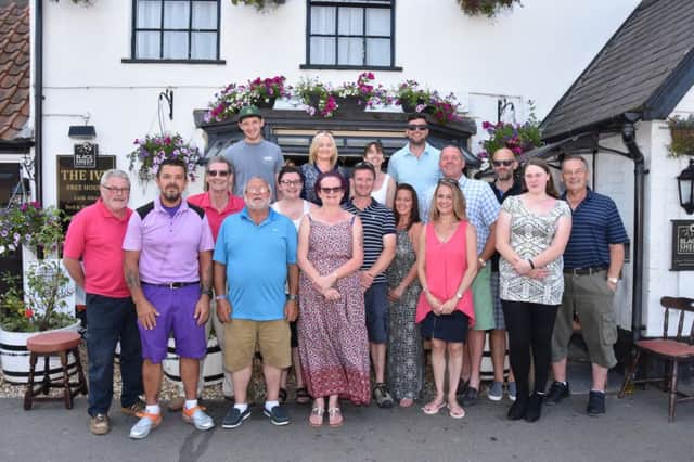 Finnegan`s Fiddle Golf Society Ladies Day with their partners outside The Ivy Inn & Restaurant at Wragby EMN-170622-223505001