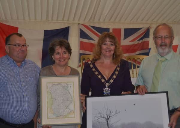 Pictured is: Joel Garenne, Mayor of Conlie, Alexandra Joly, chairman of Conlie Twinning, Sarah Devereux, Mayor of Alford and John Richardson, chair of Alford and District Twinning Association.