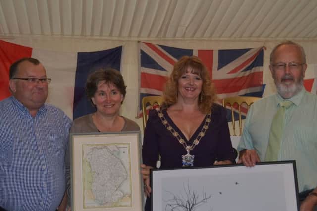 Pictured is: Joel Garenne, Mayor of Conlie, Alexandra Joly, chairman of Conlie Twinning, Sarah Devereux, Mayor of Alford and John Richardson, chair of Alford and District Twinning Association.