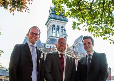 Leader of South Kesteven District Council Coun Matthew Lee, new chief executive Aidan Rave and Deputy Leader of the Council Coun Kelham Cooke. EMN-170619-183645001