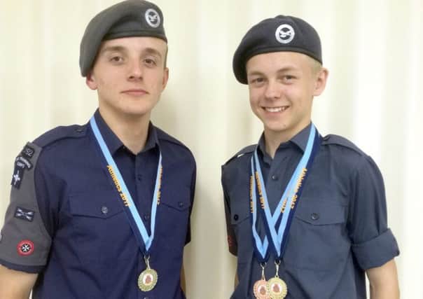 Champion cadets: Ryan Blake (left) and James Dowman EMN-170618-082815001