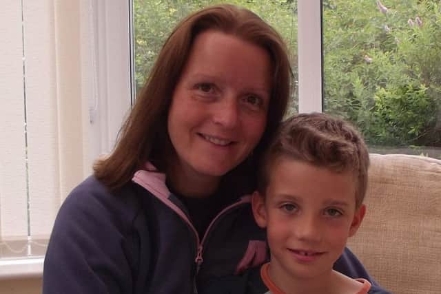 Lucky to be here. Zena Barclay with eight year old son Jack. EMN-170626-191739001