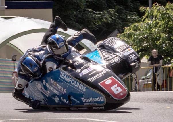 Jevan Walmsley escaped unharmed after being thrown from his machine at the Isle of Man TT EMN-170626-141055002