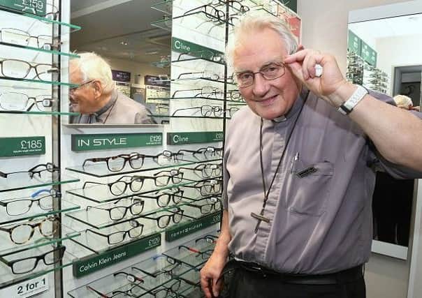 Barrie Hirst 84 of Ruskington, diagnosed with age-related macular degeneration following a routine check up with optometrist at the Vision Express, Sleaford store. EMN-170623-125325001